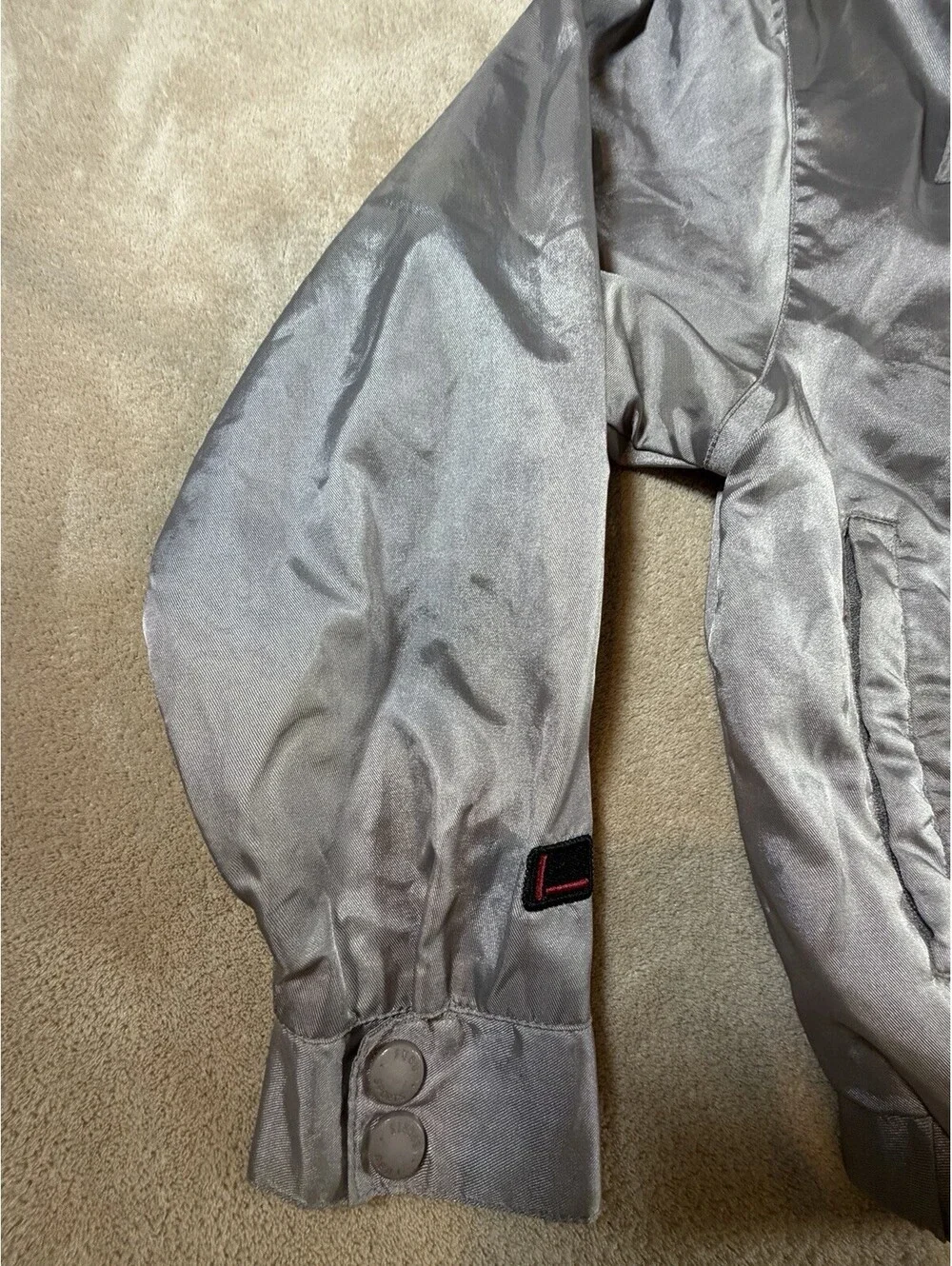 Vintage FUBU The Collection Jacket Youth M 8-10 Silver 05 Y2K Hip Hop 90s